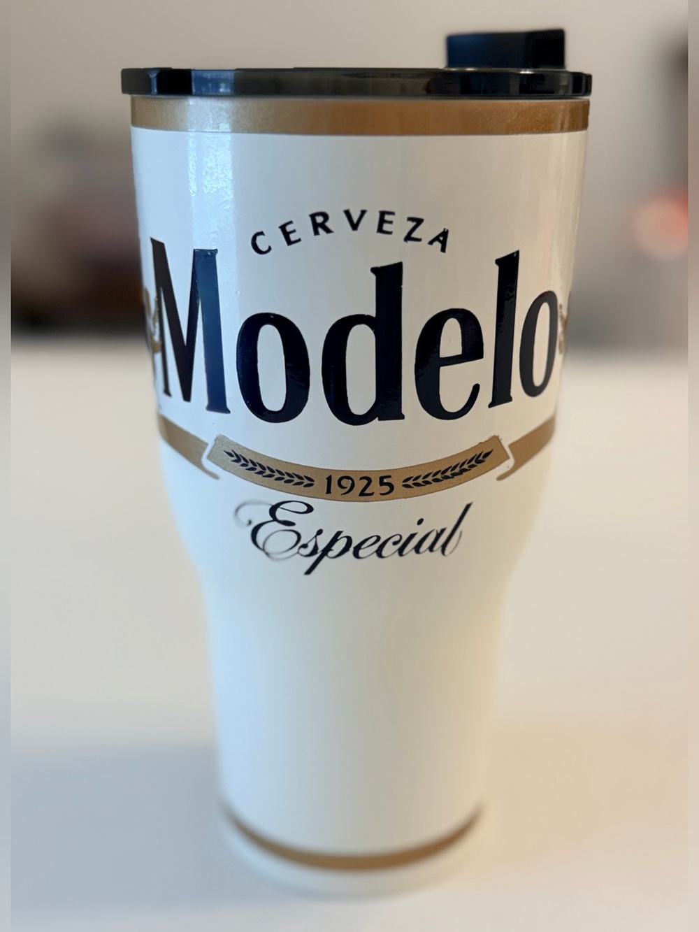 RTIC 30oz Tumbler Modelo Beer Especial White and Gold Branded